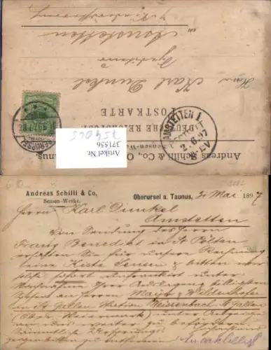 754065 Geschäftspostkarte Oberursel am Taunus Andreas Schilli