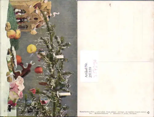 754236 Weihnachtskarte Römmler e Jonas Puppe Krippe Weihnachtsbaum