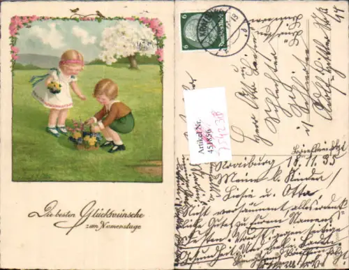754238 Pauli Ebner Namenstag Kinder Blumen