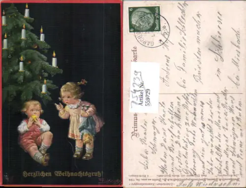 754239 Wally Fialkowska Weihnachten Weihnachtsbaum Puppe Kinder Wohlgemuth e Lissner