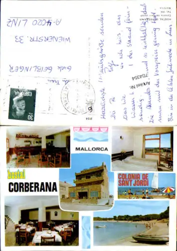 754354 Colonia de Sant Jordi Hostal Corberana Mallorca 1984