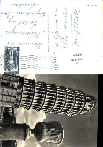 754369 Pisa Schiefer Turm Prov. Pisa 1953