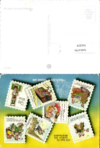 754374 Humorkarte Ich sag es durch die Briefmarke