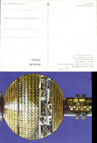 754533 Berlin Fernsehturm Kugel Berlin 1971