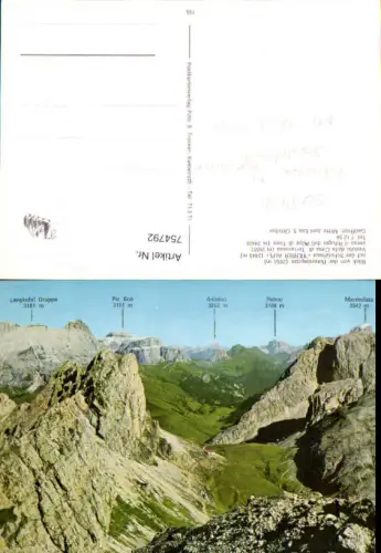 754792 Tierser Alpl Schutzhaus Roterdspitze Tiers Bez. Bozen Südtirol 1984