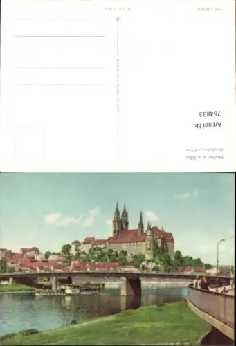 754833 Meißen a. d. Elbe Albrechtsburg und Dom LK Meißen 1960