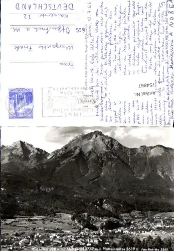 754867 Imst Muttekopf Platteinspitze Bez. Imst 1965