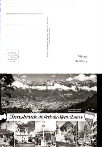 754883 Innsbruck Hungerburg Hafelekar Seegrube Bez. Innsbruck (Stadt)