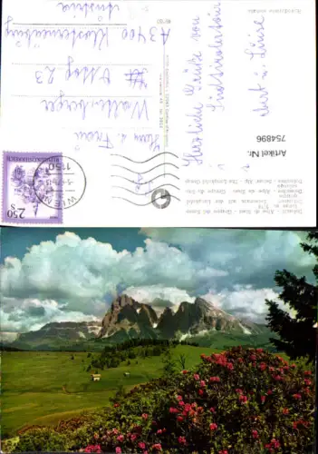 754896 Seis Siusi Seiser Alm Langkofelgruppe Provinz Bozen Italy 1979