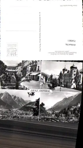 754901 Lienz Osttirol mit Lienzer Dolomiten und Schloss Bruck Bez. Lienz