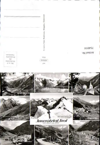 754914 Innerötztal Sölden Obergurgl Ötztal Bez. Imst