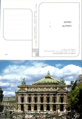 755034 Paris La place et le théâtre de l'Opéra 9. Arrondissement France
