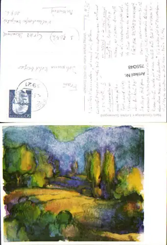755048 Künstler AK Hans Geissberger Letztes Sonnengold pub Keller Dornach CH