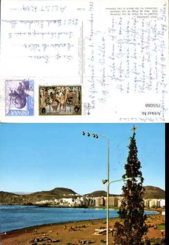 755088 Las Palmas de Gran Canaria Playa de Las Canteras Spain 1983
