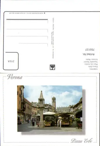 755137 Verona Piazza Erbe Gemüse Markt Provinz Verona Italy