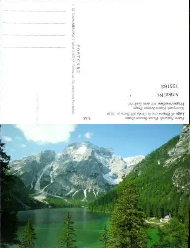 755163 Prags Pragser Wildsee (Lago di Braies) Provinz Bozen-Südtirol Italy