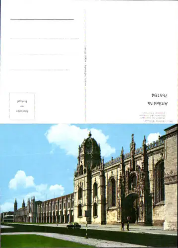 755194 Lissabon Mosteiro dos Jerónimos Distrito de Lisboa Portugal