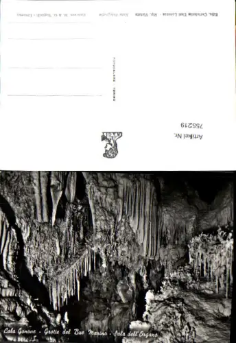 755219 Cala Gonone, Grotte del Bue Marino, Sala dell'Organo Province of Nuoro Italy