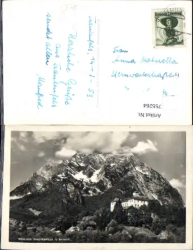 755264 Schloss Trautenfels Trautenfels Bez. Liezen 1953