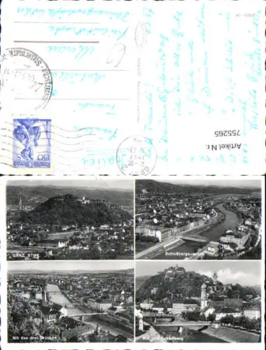 755265 Graz Schloßberg Mur Graz (Stadt) 1957