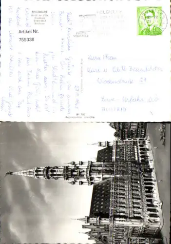755338 Bruxelles Rathaus Region Brüssel-Hauptstadt Belgium 1965