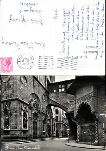 755472 Firenze Chiesa Orsanmichele Metropolitan City of Florence Italy 1961