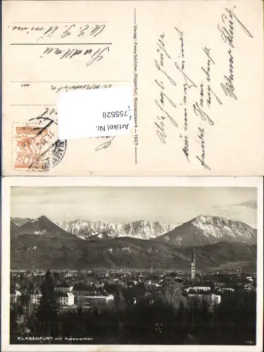 755528 Klagenfurt mit Karawanken Klagenfurt am Wörthersee 1927