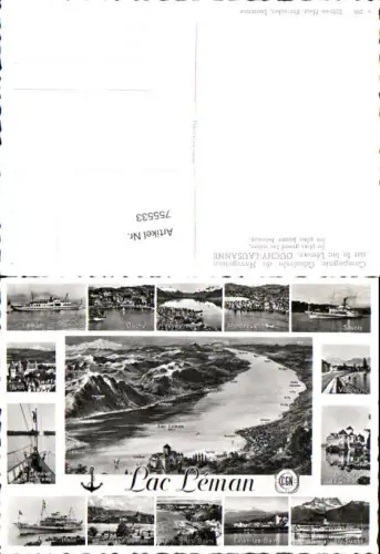 755533 Lac Léman (Genfersee), Lausanne, Montreux, Evian-les-Bains Kantone Waadt und Genf / Dept. Haute-Savoie Switzerland France