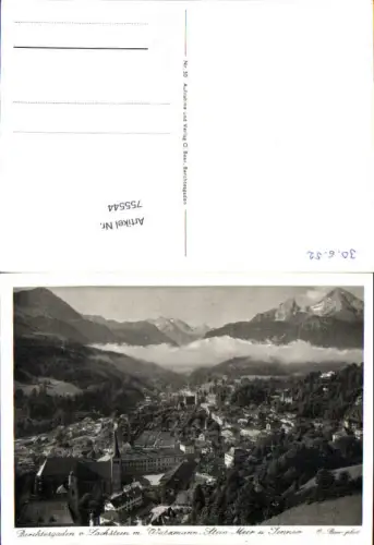 755544 Berchtesgaden v. Lockstein m. Watzmann, Stein. Meer u Jenner LK Berchtesgadener Land 1952
