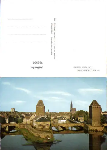 755550 Strasbourg Les Ponts couverts Dép. Bas-Rhin France