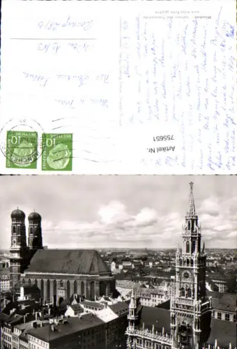 755651 München Frauenkirche und Neues Rathaus München 1967
