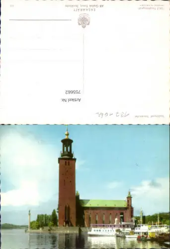 755662 Stockholm Stadshuset Stockholm County Sweden 1962