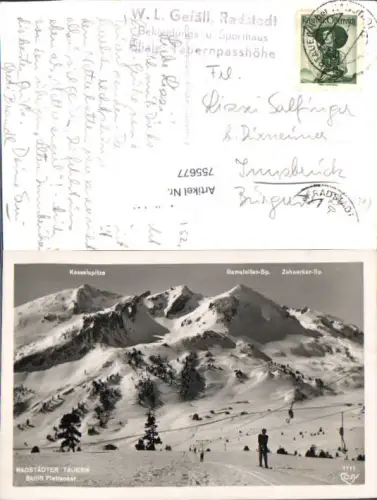 755677 Radstädter Tauern Radstadt Gamsleiten Skilift Bez. St. Johann im Pongau