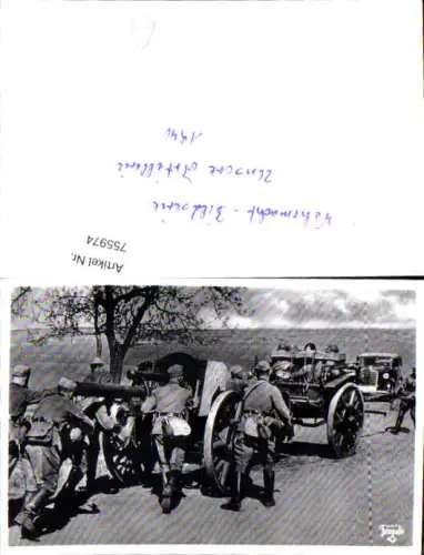 755974 WW2 Foto Kopie Wehrmacht Soldaten Artillerie 1940