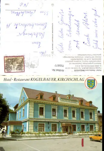 755977 Kirchschlag in der Buckligen Welt Restaurant Bez. Wiener Neustadt-Land 1988