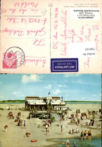 756103 St. Peter-Ording Strandleben Arche Noah LK Nordfriesland 1974