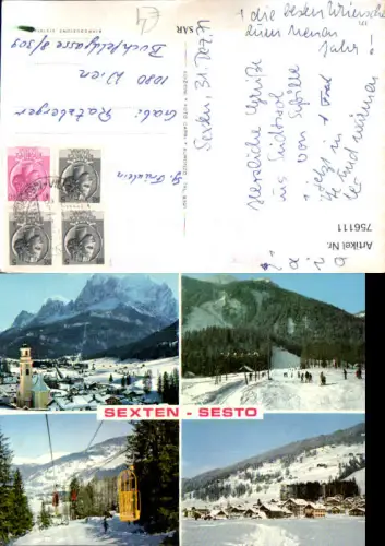 756111 Sexten Sesto Bozen Italy Seilbahn Trentino 1971