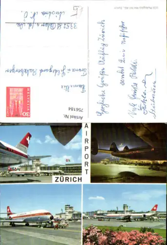 756184 Zürich Airport Flughafen Swissair Bez. Zürich Switzerland