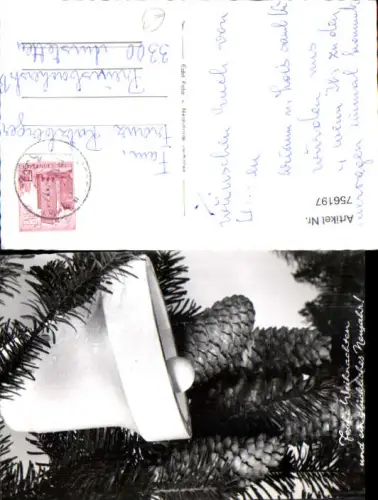 756197 Weihnachten Glocke Tannenzweige