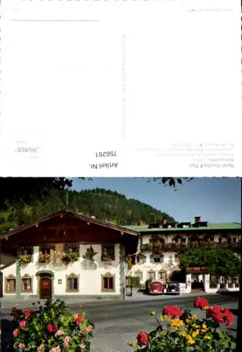 756261 Wallgau Hotel-Gasthof Post VW Käfer LK Garmisch-Partenkirchen