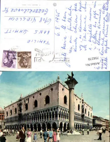 756270 Venedig Dogenpalast Metropolitanstadt Venedig Italy 1965