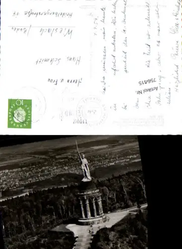 756415 Hermannsdenkmal Detmold Teutoburger Wald LK Lippe 1959