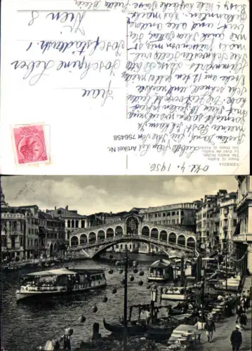 756458 Venezia Rialto Bridge Metropolitan City of Venice Italy 1956
