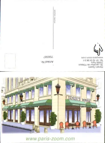 756587 Paris, Horse's Tavern 6. Arrondissement France