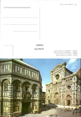 756685 Florence Le Baptistere et la Facade du Dome Metropolitan City of Florence Italy
