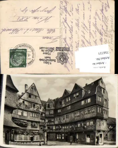 756721 Frankfurt am Main Gr. Fischergasse (Roseneck) 1921