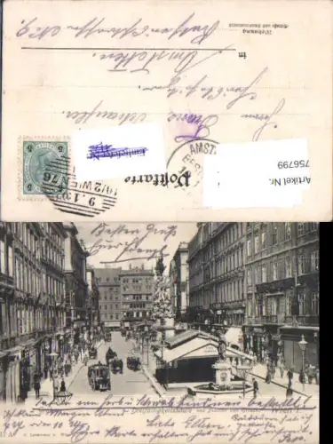 756799 Wien Graben mit Pestsäule Wien 1902 pub Ledermann 17 A