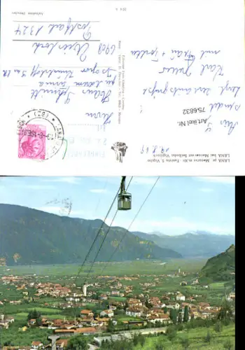 756832 Lana bei Meran Seilbahn Vigiljoch Bez. Burggrafenamt Italy 1969 Merano