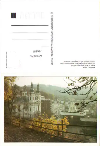 756851 Karlovy Vary Kirche der Heiligen Maria Magdalena und Vřídlo Okres Karlovy Vary Czech Republic 1993