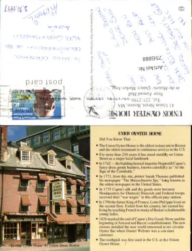 756888 Boston Union Oyster House Suffolk County USA 1997